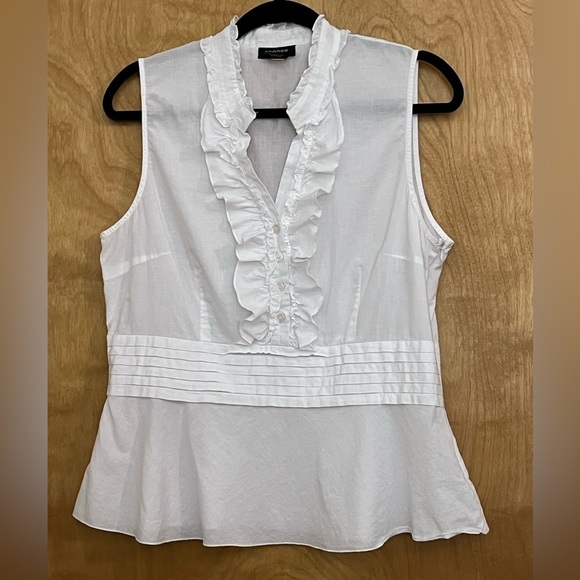 Spense Tops - Spense Cotton Ruffle Blouse L